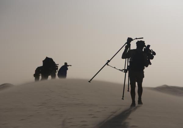 Tough shooting conditions in the Sahara